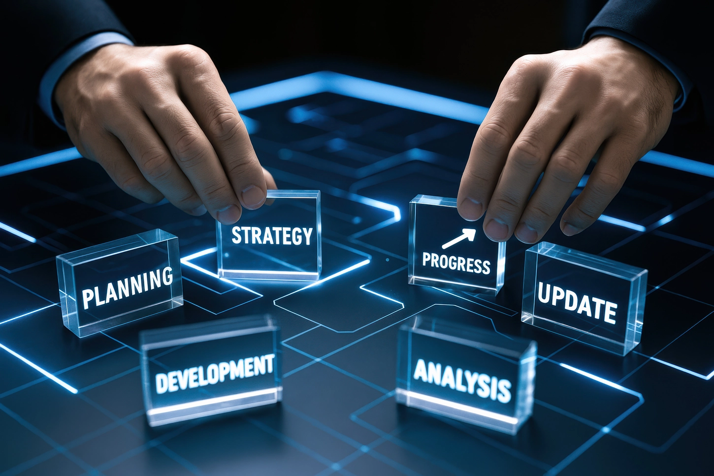 RUF - Management Consulting - Bereichern Sie Ihr Projekt mit diesen dynamischen Kompositionsstrategie-Planungs- und Entwicklungskonzepten, die Fortschritt und Analyse im Geschäftsleben symbolisieren.